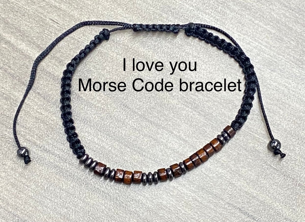 Long Distance Relationship Gift Morse Code Bracelet for Girlfriend or Wife 