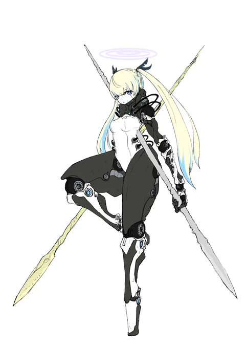 一般垢@usamn49の方で年1体ペースで描いてる強化人間シリーズ 1/2 