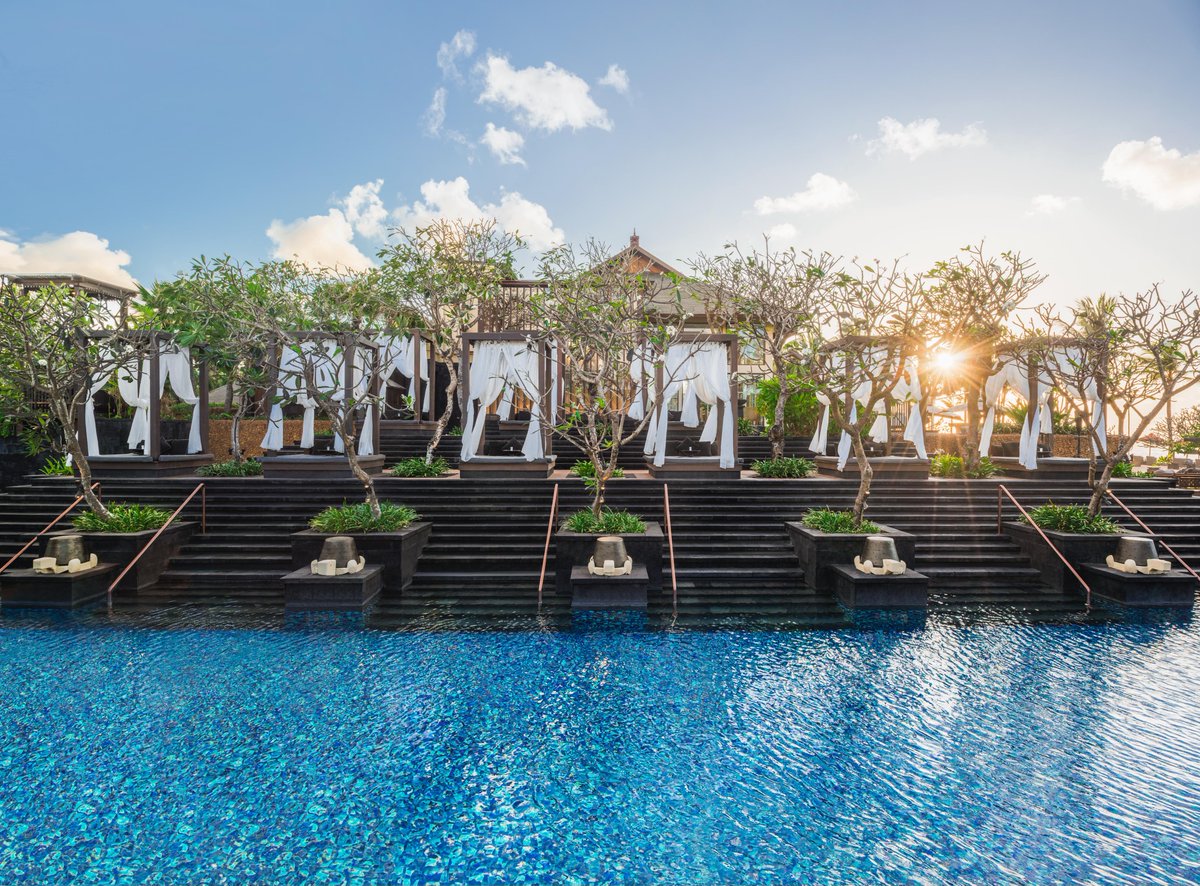 Above glittering lagoons, an exquisite escape. #Bali