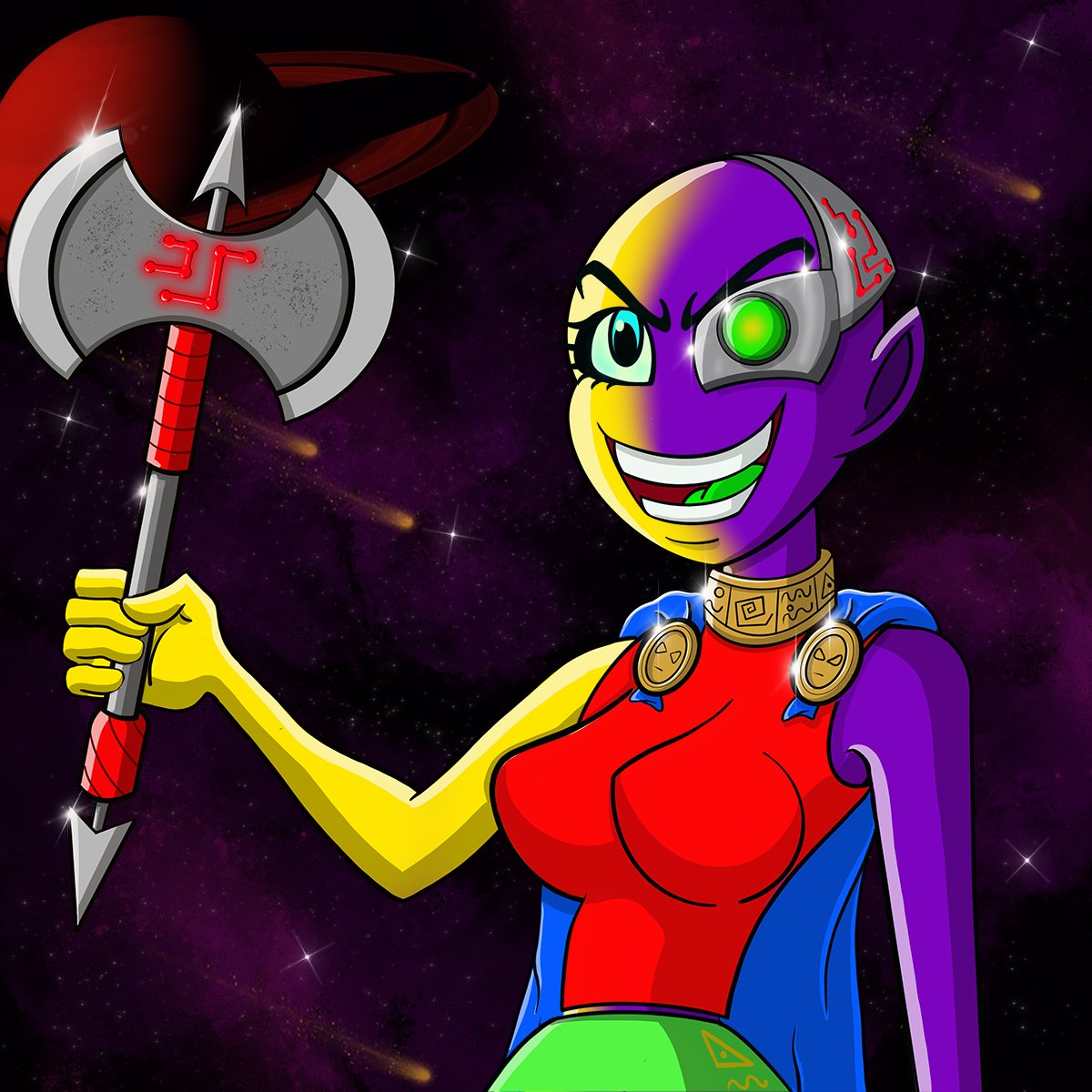 Giveaway time #algofam 🔥 
2 winners in 48 hours 👀
This awesome <a href="/IncognitoAliens/">Incognito Alien Club</a> gen2 piece and 2.5k $smile up for grabs 🎉
To enter .....
Like ♥️ 
RT 🔁
Tag 2 buddies 🤝
Good luck 🙏