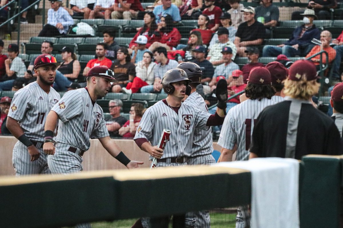 TxStateBaseball's tweet photo. OUT OF HERE!!! @Dalton_Eugene8 with a bomb to left!

#EatEmUp #SlamMarcos https://t.co/pZ8ia6JDDK