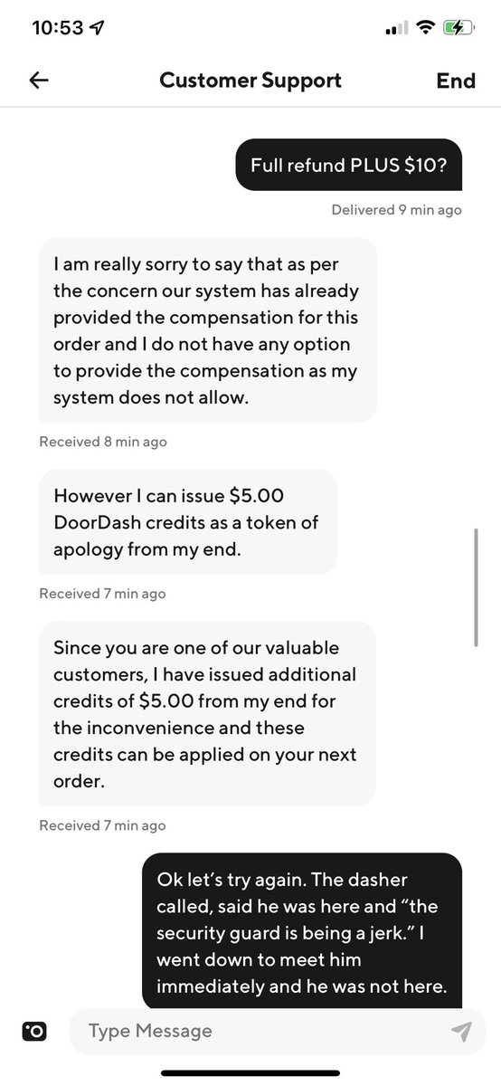 jenniferfox__'s tweet photo. @DoorDash help please. Part 1. Loyal customer for years and years. Out of town, and this is the service I get. https://t.co/07Ecg4ZUmJ