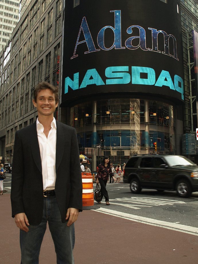 dancystruck's tweet image. Look at this bb.  Hugh promoting Adam.