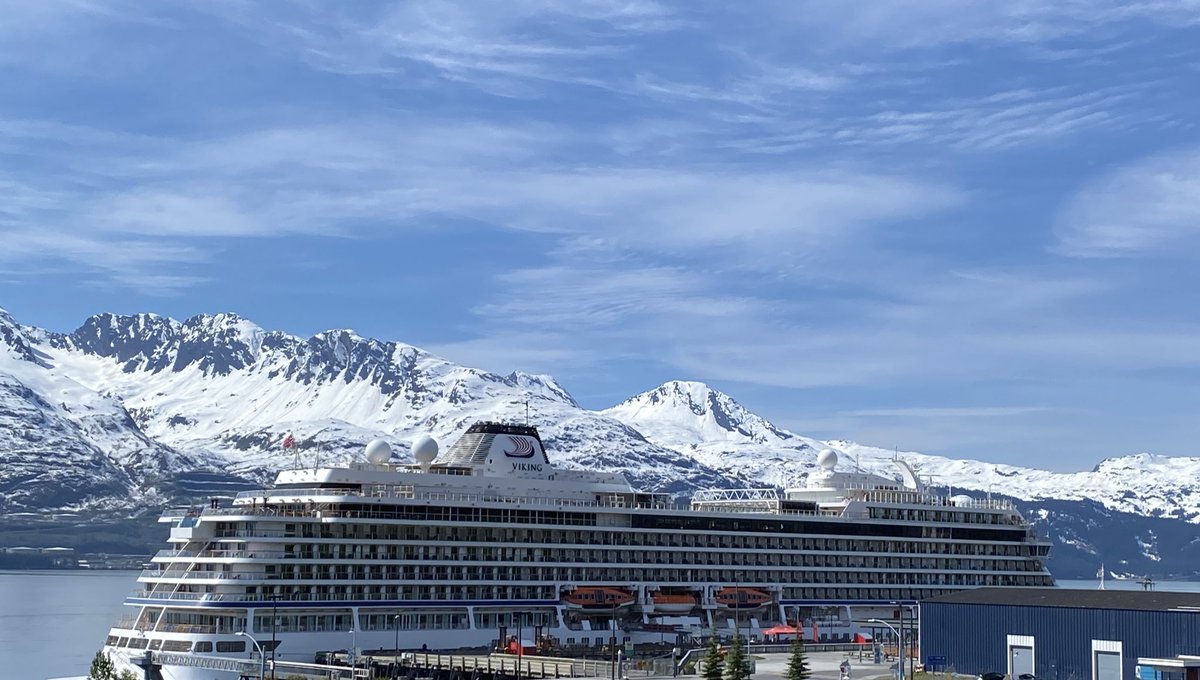 Casual iPhone photo looks like commercial. :) Pretty ship, gorgeous setting, excellent vacation. #MyVikingStory