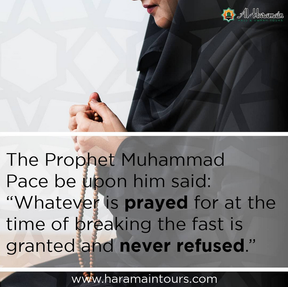 AlHaramainTours's tweet photo. Al Haramain Hajj &amp; Umrah Tours Ltd | The #Prophet #Muhammad Pace be Upon Him Said:

“Whatever is #Prayed for at The Time of Breaking The #Fast is #Granted and Never Refused.”

#HajjPackages #UmrahPackages

Visit - https://t.co/zyfbXdwrIz

Or

Quick Call - 01254 290101 https://t.co/LLCZYSiC6R