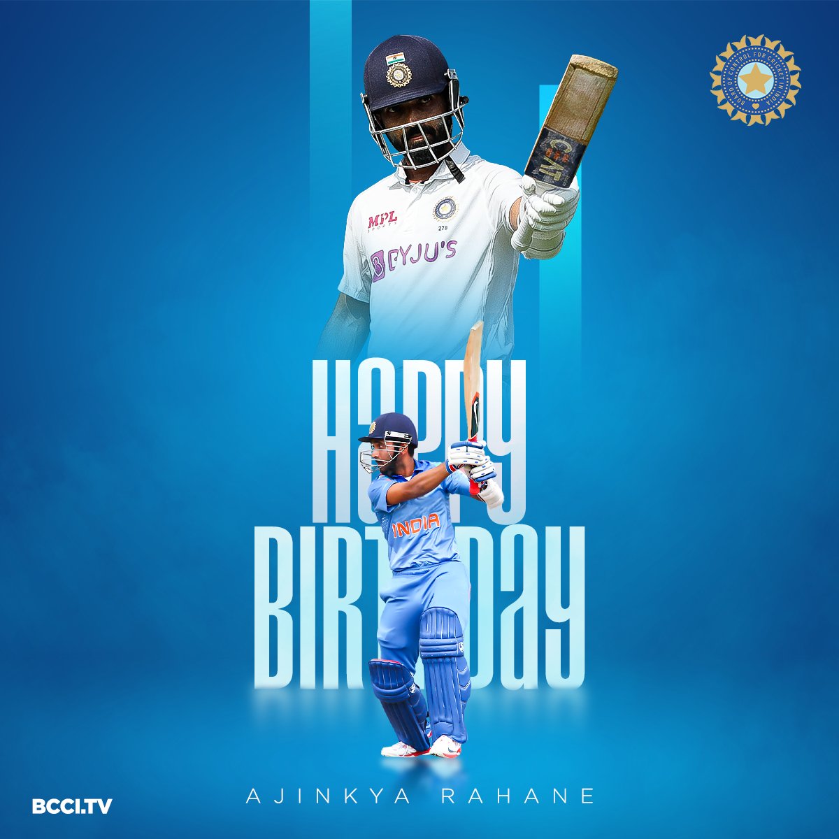 BCCI (@bcci) on Twitter photo 1⃣9⃣2⃣ international games 👍
8⃣2⃣6⃣8⃣ international runs 👌
Here's wishing <a href="/ajinkyarahane88/">Ajinkya Rahane</a> a very happy birthday. 🎂 👏
#TeamIndia 1⃣9⃣2⃣ international games 👍
8⃣2⃣6⃣8⃣ international runs 👌
Here's wishing <a href="/ajinkyarahane88/">Ajinkya Rahane</a> a very happy birthday. 🎂 👏
#TeamIndia