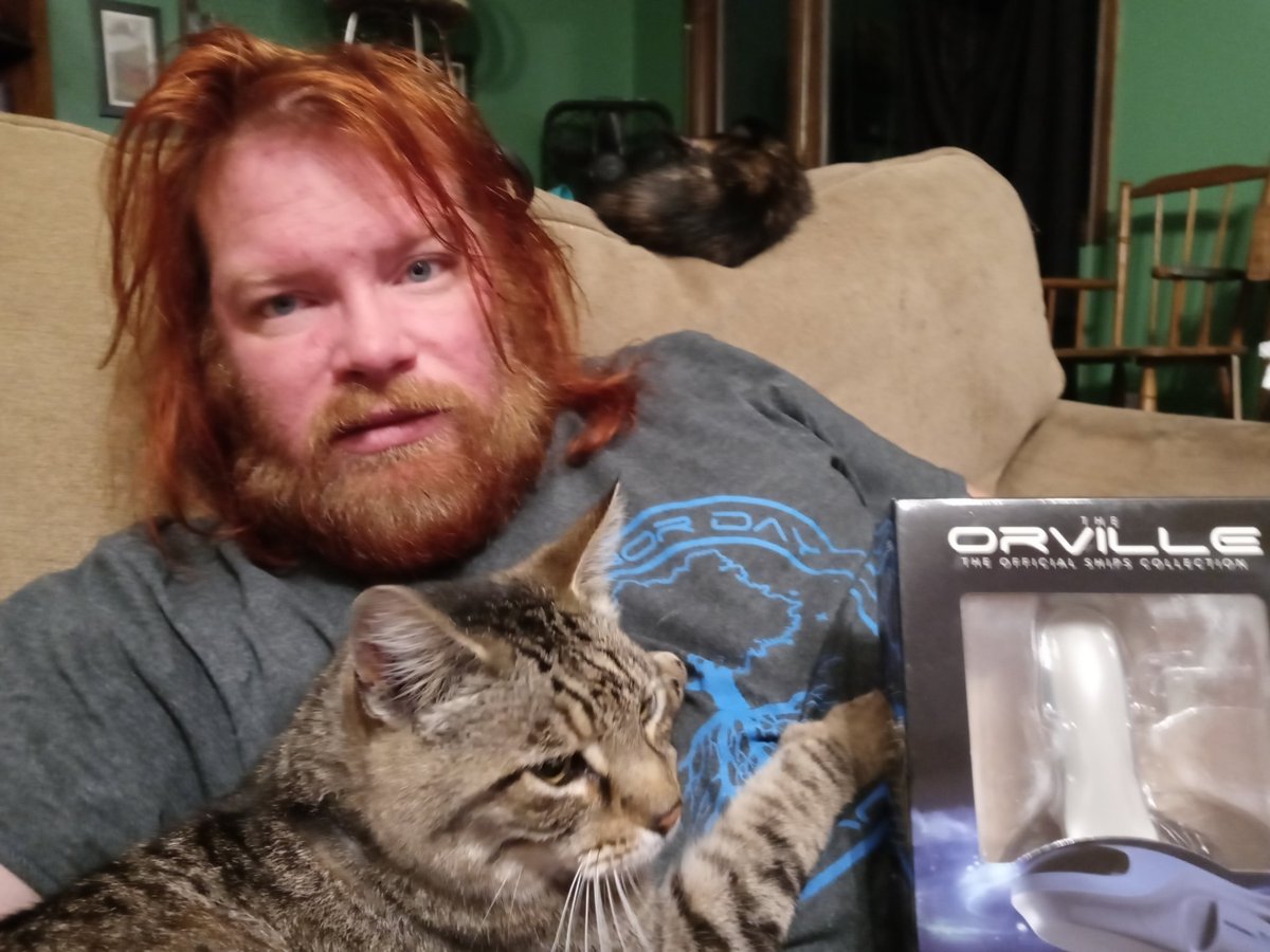 LonTeter's tweet photo. This is me trying not to f****** cry. My sister-in-law ordered me an Orville shuttle fpr Father's Day. @TheOrville @SethMacFarlane @ScottGrimes @hulu @TomCostantino @Toni_sweetheart #TheOrville #TheOrvilleNewHorizons #bridgecat https://t.co/WMgVRTlLQj