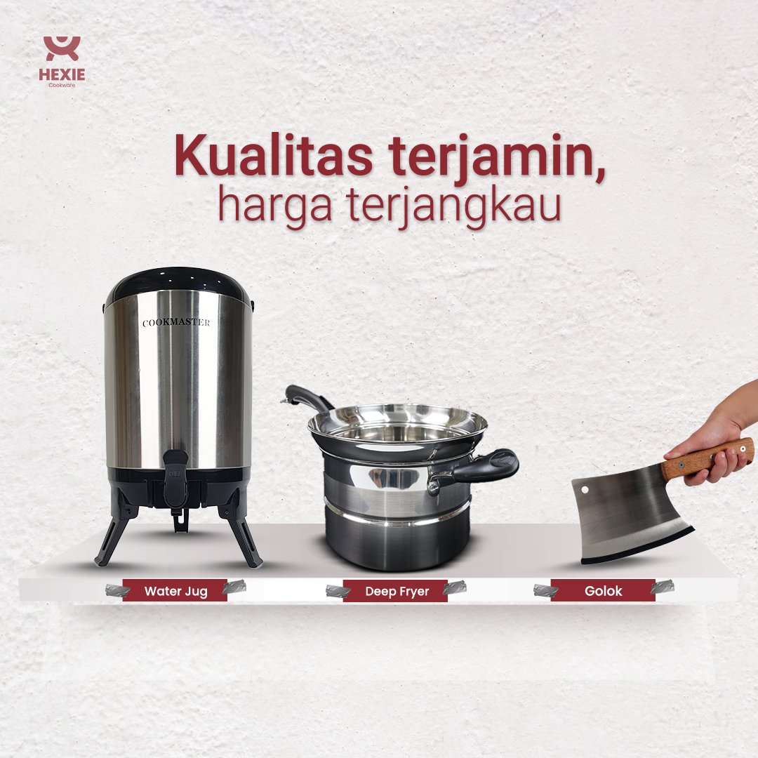 HexieCookware's tweet image. “Happiness is homemade”
Kini, teman tidak perlu lagi keluar rumah dan keluar masuk toko untuk mencari perlatan memasak, karena di kami menyediakan berbagai keperluan memasak dari berbagai brand dengan kualitas tinggi dan harga terbaik.
#cookware #peralatandapur #stainlesscookware