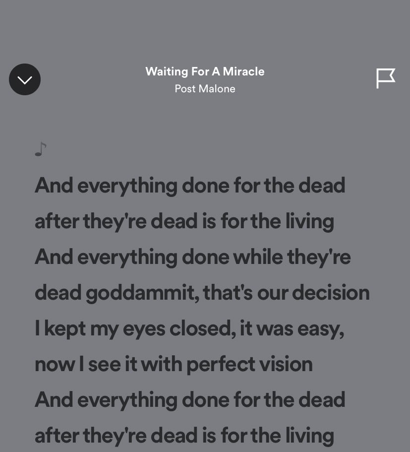 JakeWilliams32's tweet photo. Damn. 🗣 @PostMalone #WaitingForAMiracle https://t.co/07ehAkkhK3