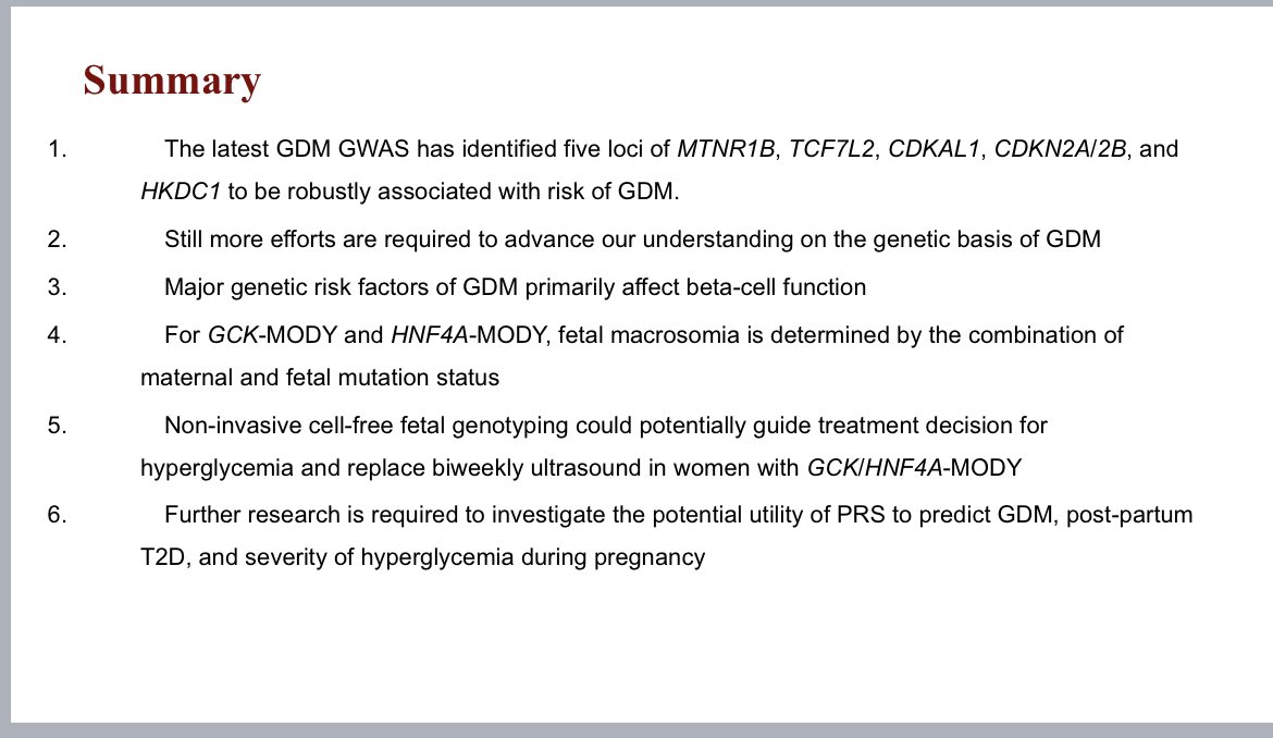 <a href="/SooHeonKwak/">Soo-Heon Kwak</a> reviewed evidence from genetic studies in GDM : most of the genetic variants implicated in GDM act by impacting insulin secretory response.