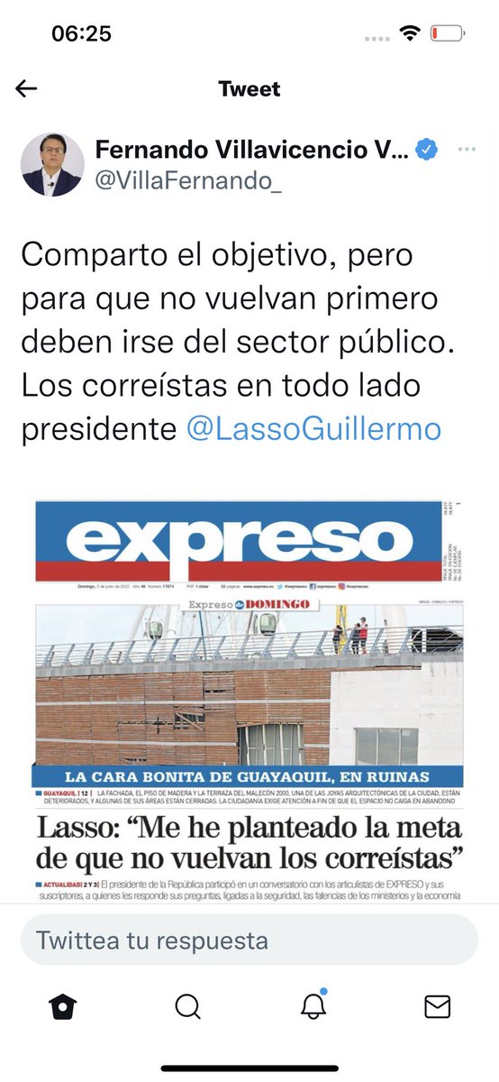 MashiRafael's tweet photo. Las palabras de un presidente fraudulento como Lasso, justo el día de la Revolución Alfarista, no hacen más que confirmarnos en el camino, y la mejor forma de responder su poquedad, es con la vastedad del Viejo Luchador
¡Hasta la victoria siempre!
#LosCorruptosSiempreFueronEllos https://t.co/5kgCAXBUTS