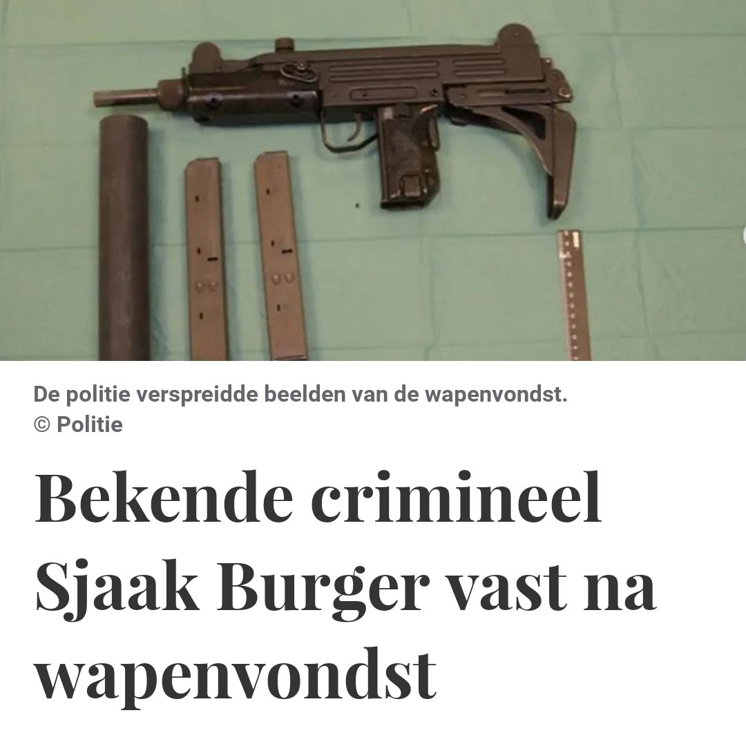 Maarten Brink on Twitter "Bekende crimineel Sjaak Burger vast na wapenvondst. https//t.co
