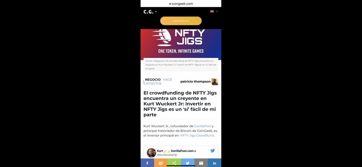BlogueroDigital's tweet photo. El #crowdfunding
de NFTY Jigs encuentra un creyente en @KurtWuckertJr:Invertir en #NFTYJigs
es un 'sí' fácil de mi parte
El cofundador
de #GorillaPool y principal historiador de #Bitcoin
de #CoinGeek,
es el inversor principal en @NFTyJigs
✍️@CryptoAmerican
https://t.co/6yAQuwQyQX https://t.co/b83s4gkkSF
