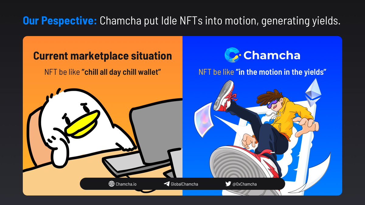 0xChamcha's tweet photo. 🫡How Chamcha think about the future of #NFT?

    Do not wait! Grab your NFT and jump into Chamcha to find the wonderland. 

#chamchasphilosophy #web3 #cryptocurrencies  #CryptoNews https://t.co/dwOzBb0otf
