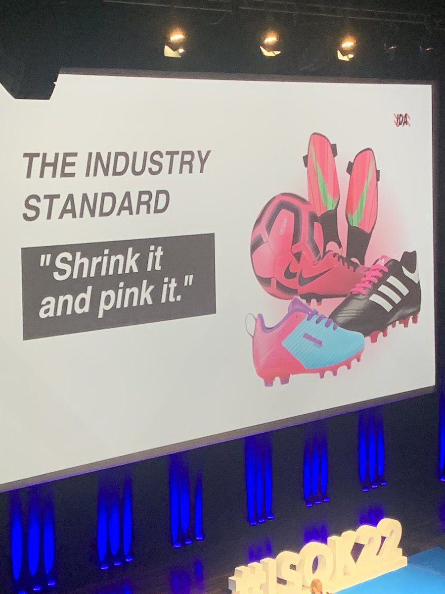 Kate_Mahony_'s tweet photo. Awesome presentation from Laura Youngson CEO and founder @idasportsco - listening to female athletes and designing a football boot for female- “revolutionary” in a “niche” market of 33million women that play football 🙄! Great product for the “other” half of the population. https://t.co/eorauaVc59