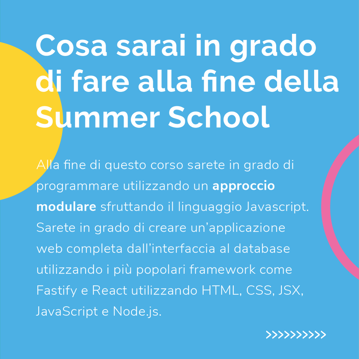 webeetle's tweet photo. Cosa imparerò?
Cosa sarò in grado di fare alla fine del percorso?

Clicca qui: https://t.co/EJkY3yslDV

#development #SummerSchool  #developer #react #html #javascript #css #learning #habeetat https://t.co/RxGUEkANqL