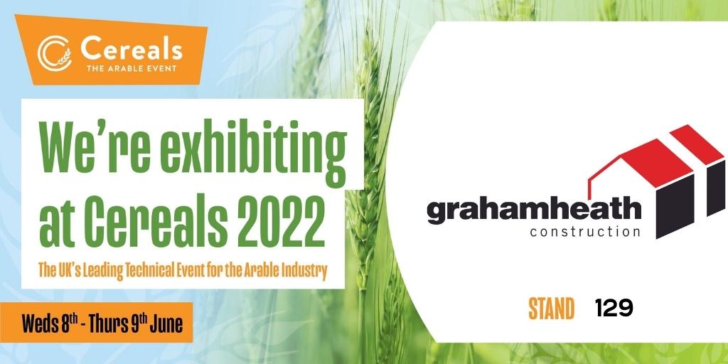 We will be exhibiting at The <a href="/CerealsEvent/">Cereals Event</a> on 8th – 9th June 2022.

Why not visit us at our stand 129 to receive a goody bag , drink  and exclusive show offers  .

To see a full list of shows we are exhibiting at visit gh-construction.co.uk/shows-events/
#steelframebuildings #cereals2022