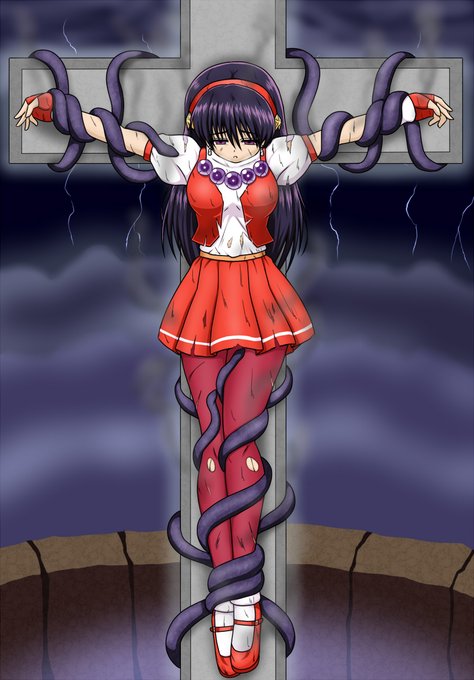 裏シェルミーに負けて磔にされてしまったアテナのskeb納品ができました
後でpixivに電気責め差分あげます。 