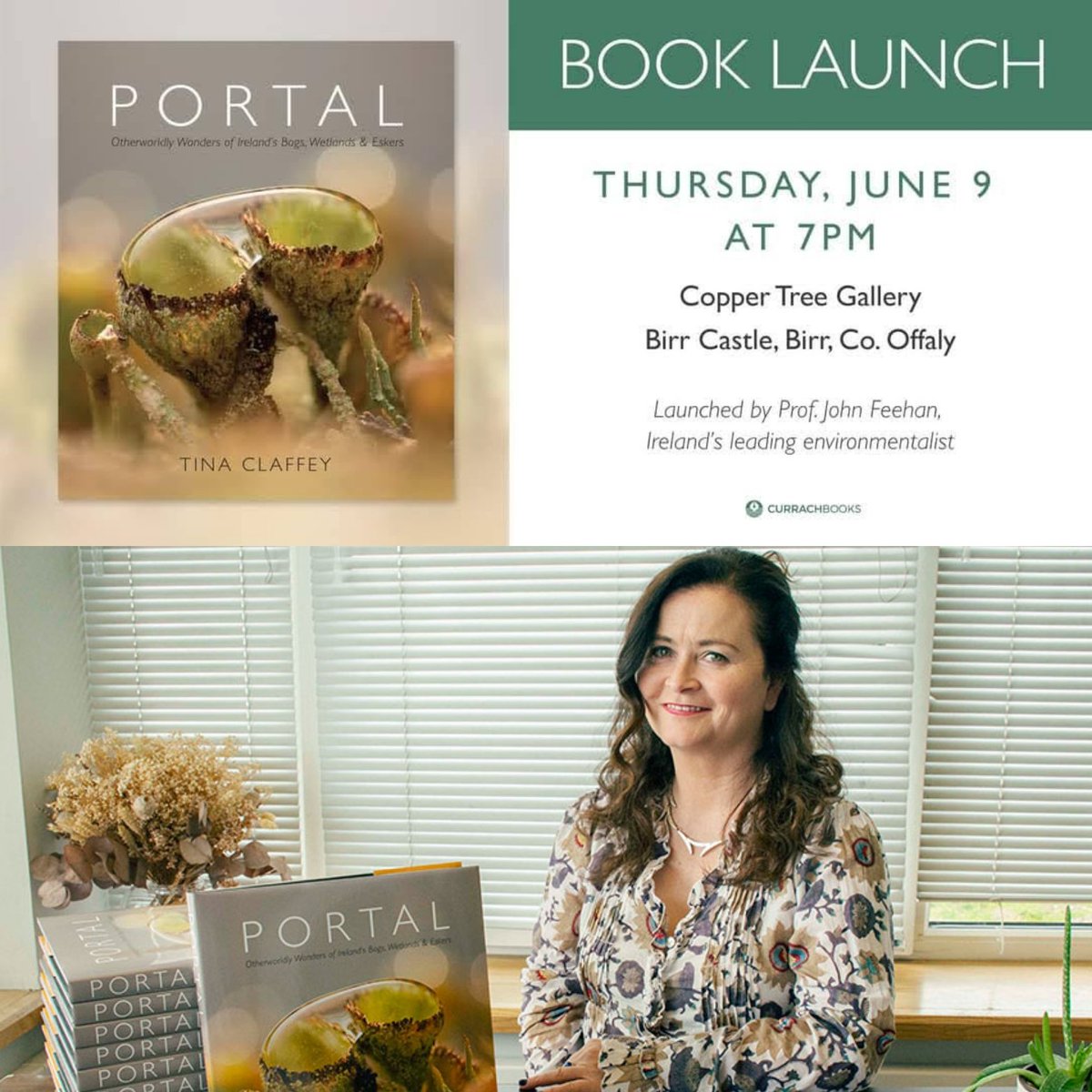 TinaClaffeyPhoto (@tinaclaffey) on Twitter photo Just a few days to go!! Join me at 7pm on Thursday 9th at the Copper Tree Gallery <a href="/BirrCastle/">Birr Castle Demesne</a> for the launch of my new book Portal ❤️
All are Welcome!!!! <a href="/forum_wetlands/">Community Wetlands Forum</a> <a href="/ipspeatlands/">International Peatland Society</a> <a href="/NatureRTE/">Mooney Goes Wild</a> <a href="/noonan_malcolm/">Malcolm Noonan</a> <a href="/pippa_hackett/">Pippa Hackett</a> <a href="/CurrachBooks/">Currach Books</a> <a href="/PeatlandsG/">Peatlands Gathering</a> <a href="/seewilkie/">Catherine (Farrell) Wilkie</a> <a href="/NorahCasey/">Norah Casey</a> Just a few days to go!! Join me at 7pm on Thursday 9th at the Copper Tree Gallery <a href="/BirrCastle/">Birr Castle Demesne</a> for the launch of my new book Portal ❤️
All are Welcome!!!! <a href="/forum_wetlands/">Community Wetlands Forum</a> <a href="/ipspeatlands/">International Peatland Society</a> <a href="/NatureRTE/">Mooney Goes Wild</a> <a href="/noonan_malcolm/">Malcolm Noonan</a> <a href="/pippa_hackett/">Pippa Hackett</a> <a href="/CurrachBooks/">Currach Books</a> <a href="/PeatlandsG/">Peatlands Gathering</a> <a href="/seewilkie/">Catherine (Farrell) Wilkie</a> <a href="/NorahCasey/">Norah Casey</a>