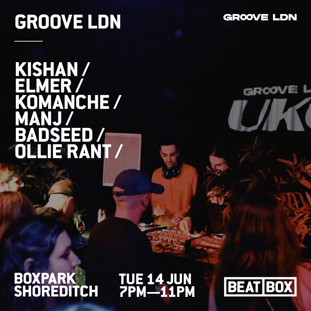 We’re heading to <a href="/boxpark/">BOXPARK</a> 14th June with our residents alongside <a href="/ManjV/">manj.</a>, BadSeed &amp; <a href="/ollierant/">oliver rant</a>! 

Free RSVP here: eventbrite.co.uk/e/groove-ldn-t…