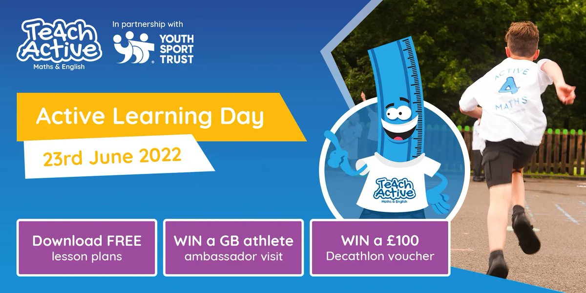 TeachActive's tweet photo. FREE registration for our #ActiveLearningDay ๐
Sign up today for a chance to WIN amazing prizes for your School! ๐
Find out more ๐ https://t.co/axdrWIjIuX
#teachers #teacherlife #teachingtech #teaching
#teachingideas #SummerTerm #schools https://t.co/afbNwnLkSL