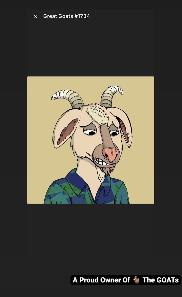 Divya005Sahu's tweet photo. @nftjuno @Hcreeper2 @GreatGoatsNFT https://t.co/0e1tmqiMTF