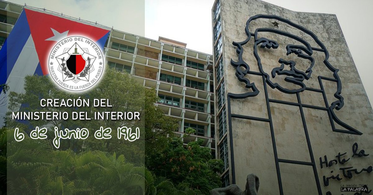 Felicidades insomnes guardianes de la Patria en su 61 aniversario.
#MININTCuba #MambisesDeAcero #Cuba <a href="/minint_cuba/">MININT_CUBA</a> <a href="/DiazCanelB/">Miguel Díaz-Canel Bermúdez</a> <a href="/DefendiendoCuba/">Defendiendo Cuba</a>