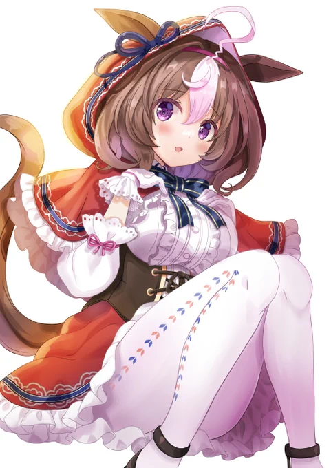 赤ずきんちゃん風お衣装のドトウ🎀
#ウマ娘 #メイショウドトウ 