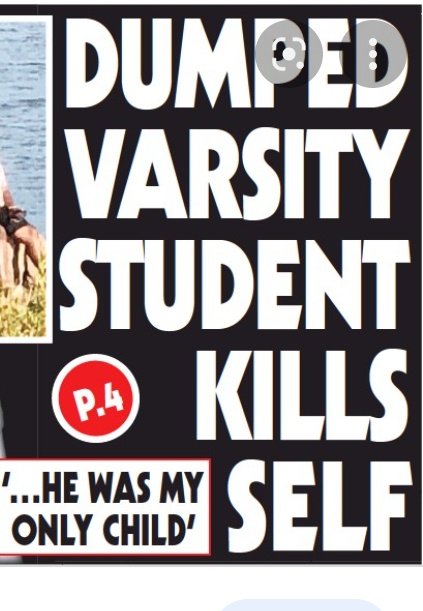 Valencia__mavae's tweet photo. #SuicideAwareness #MentalHealthMatters
As Varsity students we juggle a lot of things at once mjolo being on the long list. It's concerning how some take away their own lives because of relationship drama. Is mjolo that bad? A CAUSE FOR CONCERN? #mjolothepandemic https://t.co/iUqXHUn95B
