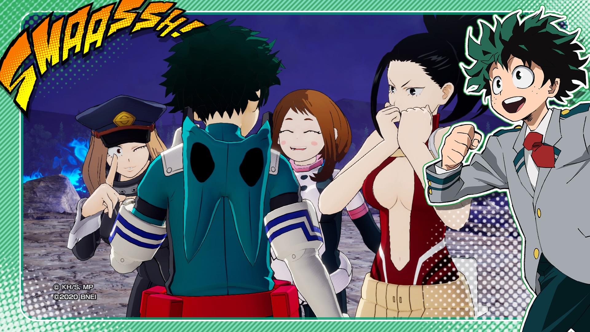 Quin.A Russ on X: #PS4share Ochaco:You're so cool Deku Kun Momo:Very  amazing Midoriya san Camie:What a cutie Izuku:(so closed)  t.cooMKGwSWVuM  X