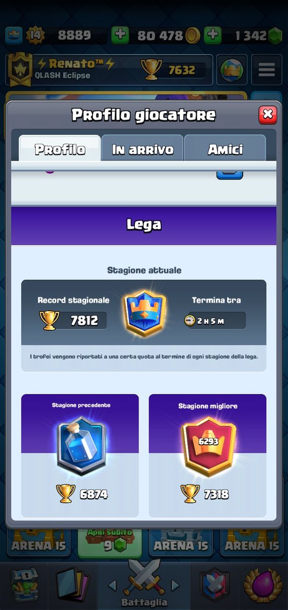 For one game I couldn't make top 1k ... the usual game, my deck is dead, but the game gives it all. I don't want to play anymore. next season we start with golem, egiant gr