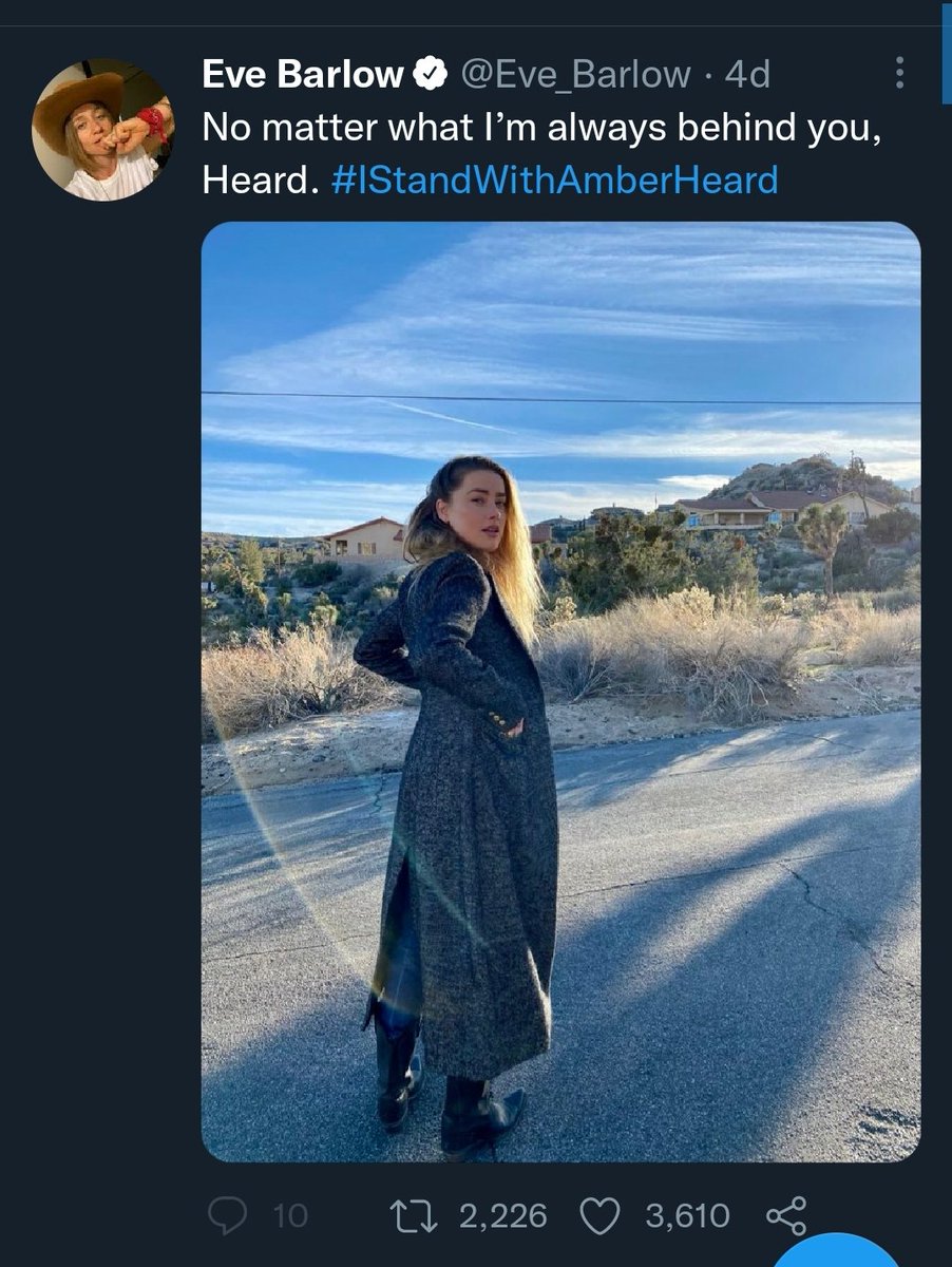 kryptonkoopa's tweet photo. I would stay behind her to. You may get punched. Sorry I mean hit. Stay safe #evebarlow #JohnnyDeppGotJustice #DomesticAbuse #amberneedshelp https://t.co/KLa6aBD1hA