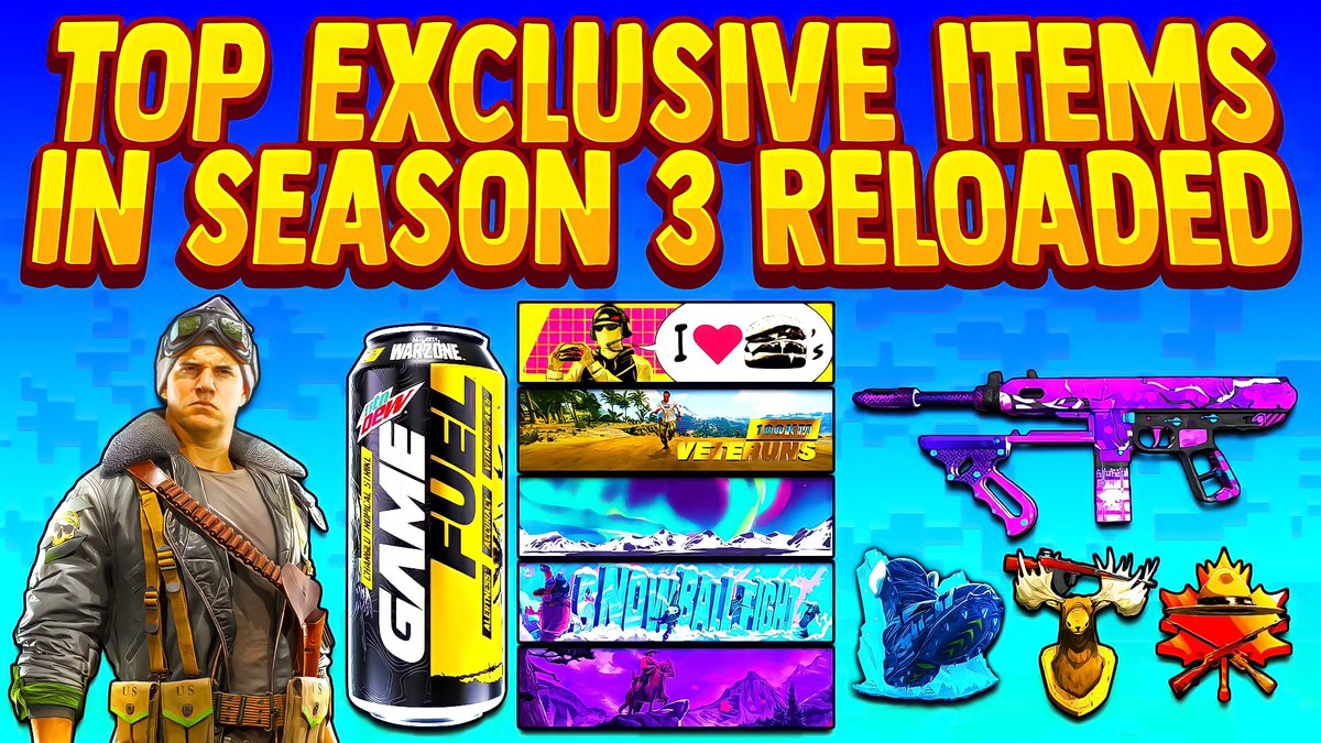 Orbssy's tweet photo. BEST EXCLUSIVE ITEMS in Season 3 Reloaded Warzone/Vanguard *Rare*

https://t.co/IBozBo2rtF https://t.co/2iLSCvzBaV