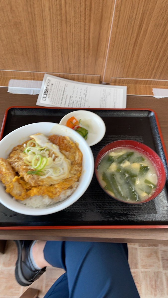 nextdragon1's tweet photo. 本社会議を終えて上司とカツ丼をかき込む。サラリーマン気分を実感するねぇ。あ、無事昇格しました。 https://t.co/F2AUvP5UeU