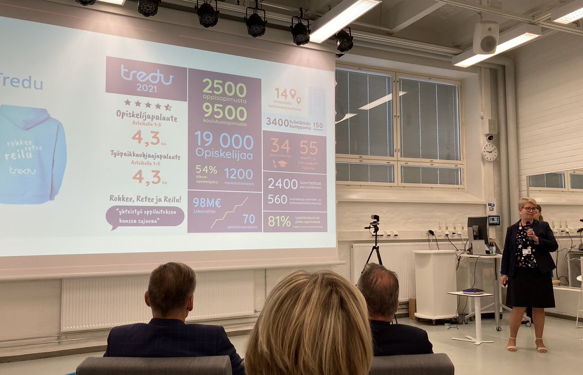 Suomen toiseksi suurin smmatillinen kouluttaja on <a href="/treduofficial/">Tampereen seudun ammattiopisto Tredu</a>. Valmistavan teollisuuden työpaikkojen kiinnostavuutta tulee lisätä. Sote-alalle tarvitaan hakijoita. Ammatillisen koulutuksen roolista ja haasteista #Pirkanmaa’lla kertoo johtaja <a href="/VKirsi/">Kirsi Viskari</a>.