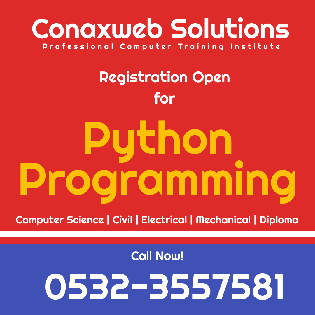 ConaXweb's tweet image. Python Training in Allahabad
👉📞 0532-3557581, +91-9794206246
👉📧 info@conaxweb.com
👉🌐 conaxweb.com/training/detai…
#python #pythonprogrmaming #Programming #Web #Development #Onlineclasses #offlineclasses #coaching #course #pythontainingclasses #Conaxweb #prayagraj