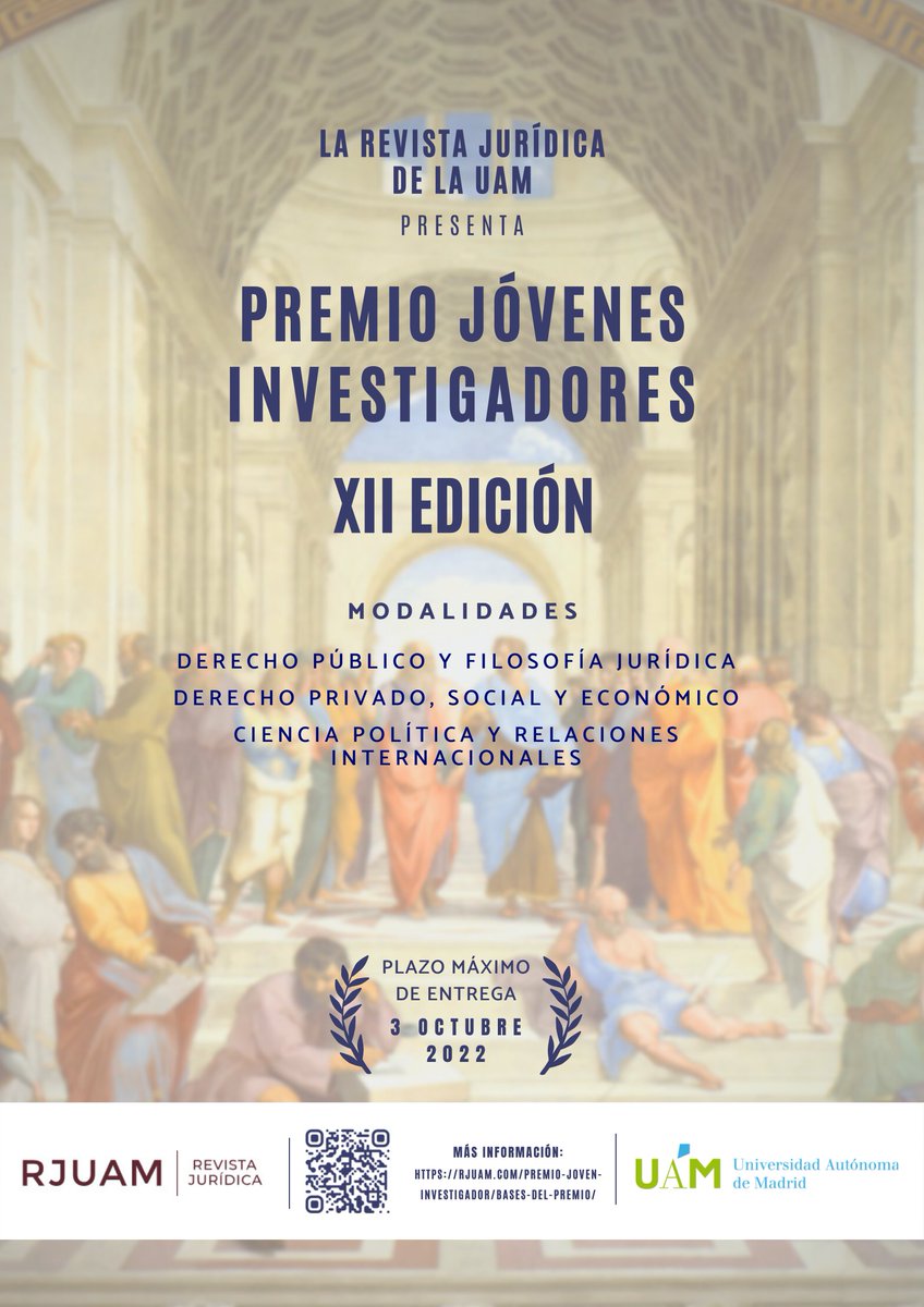 ¡Ya está aquí! El XII #PremioJóvenesInvestigadores queda oficialmente convocado y ya tenemos los carteles (¿cuál os gusta más?).

Como siempre, tenéis toda la información en la web (rjuam.com/premio-joven-i…), pero os resumo lo principal. ¡Dentro hilo! 🧵