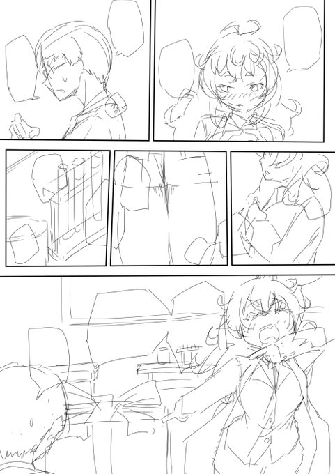 ざっくり描いて3時間30分。これくらい2時間くらいで描けるようになりたい。もしくは主線を入れる時に何も考えずになぞるだけでいいくらいの下描きを3~4時間で終わらせたい。今日中に終わるかな……これ 