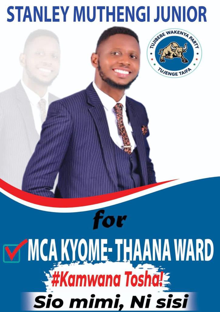 My heartfelt condolences to the family and friends of the late Stano Muthengi. As a party we’ve not only lost a candidate but a friend too. Stano was a youth leader who had a promising future. R. I. P. Bro