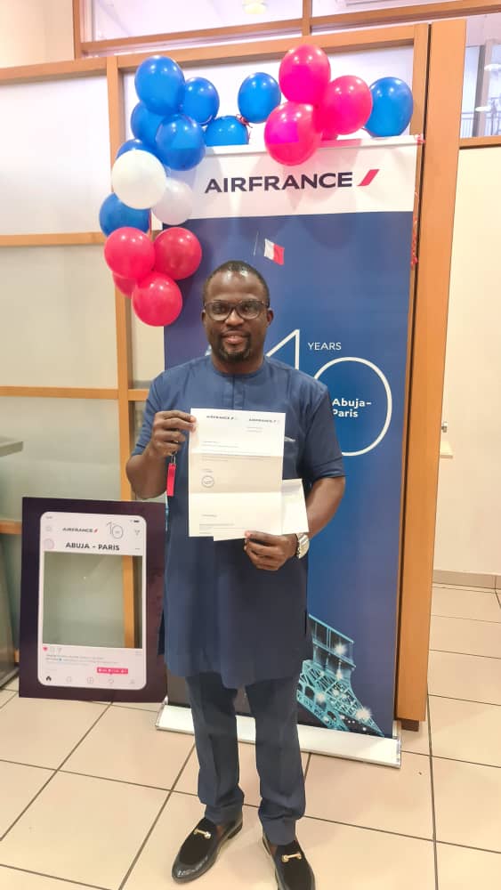 On 4th June 2022, we celebrated 10 years of connecting Abuja to Paris and beyond on Air France. It was all pomp &amp; color at the Air France airport check in area in Abuja. Thank you to all our customers. Here's to thousands of memories made &amp; to many more years!