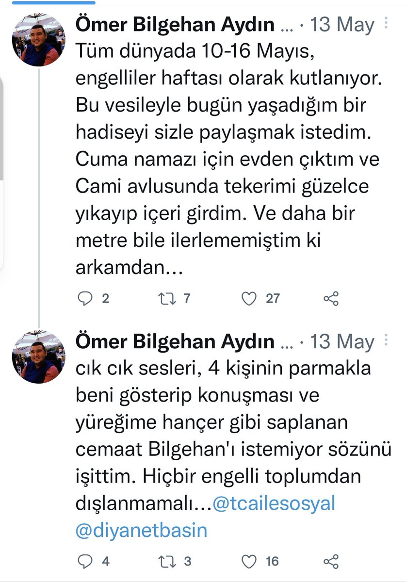 "Bir kez gönül yıktın ise
Bu kıldığın namaz değil
Yetmiş iki millet dahi
Elin yüzün yumaz değil"
YUNUS EMRE
Keşke onların gönülleri de senin arabanın tekerleri kadar temiz olabilseydi aziz Bilgehan.
<a href="/bilderan/">Ömer Bilgehan Aydın</a> <a href="/tarih_bilge/">BilgeTarih</a>