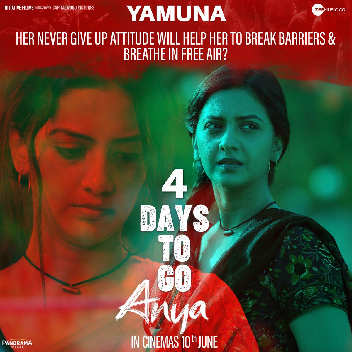 Meet 'Yamuna' in 4 Days at your nearest theatres. @anyathefilm Releasing on 10 June. @tejupradhan0206 #4DaysToGo #InitiativeFilms #CapitalwoodPictures @simmydelhi #ShelnaK @atul_kulkarni @pprathameshp @raimasen @Bhushan_Pradhan @mekrutikadeo @zeemusicmarathi @ZeeMusicCompany