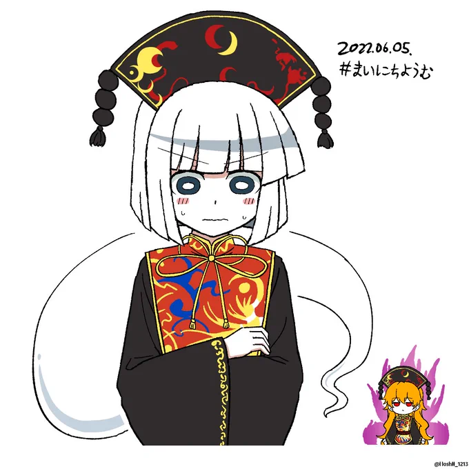 まいにちようむ#156
純狐の服を着た妖夢ちゃん
#魂魄妖夢 #東方Project 