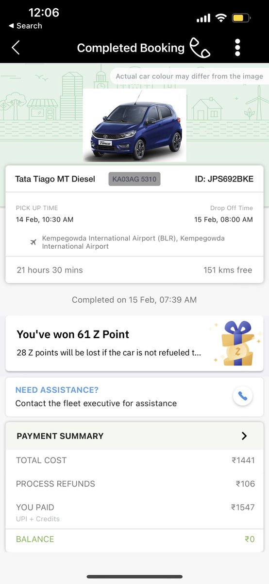 Rajdhanase's tweet photo. @ZoomCarIndia As requested, I am attaching some screenshots from the zoomcar app https://t.co/r2Wgn7Dc7B