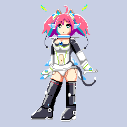 初ドット絵 オリジナルメカ娘 