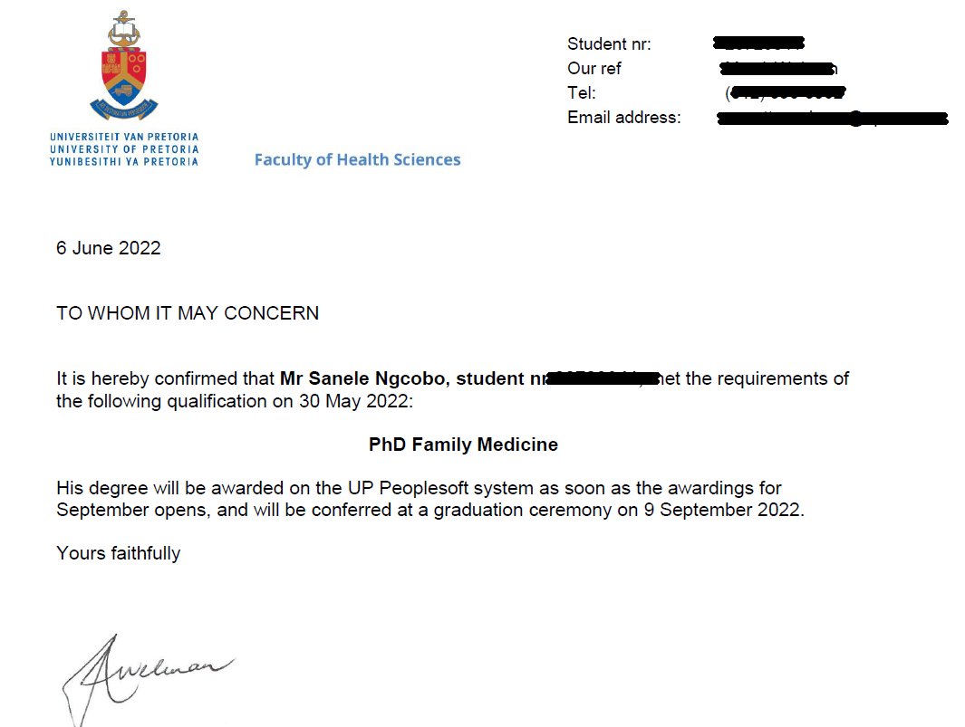 sanosanele's tweet photo. PhD Completed ✔️
Siyabonga kubo bonke abebesiseka kulolu hambo olunzima. https://t.co/WuxHUecCIY