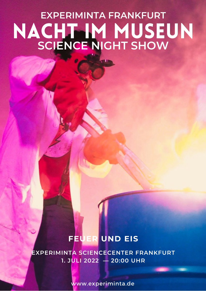 Lassen sie sich von spannenden Phänomenen und spektakulären #Experimenten faszinieren. Und nach der Show erkunden Sie in entspannter Atmosphäre und im Schein der #Taschenlampen unser Museum.