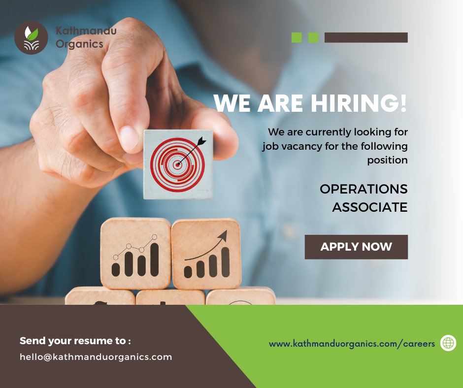 ktmorganics's tweet photo. We are hiring. 

Details here: https://t.co/60cQzHNC4R 

#Kathmandu #vacancies #ecommerce #management https://t.co/pad3XFy8gZ
