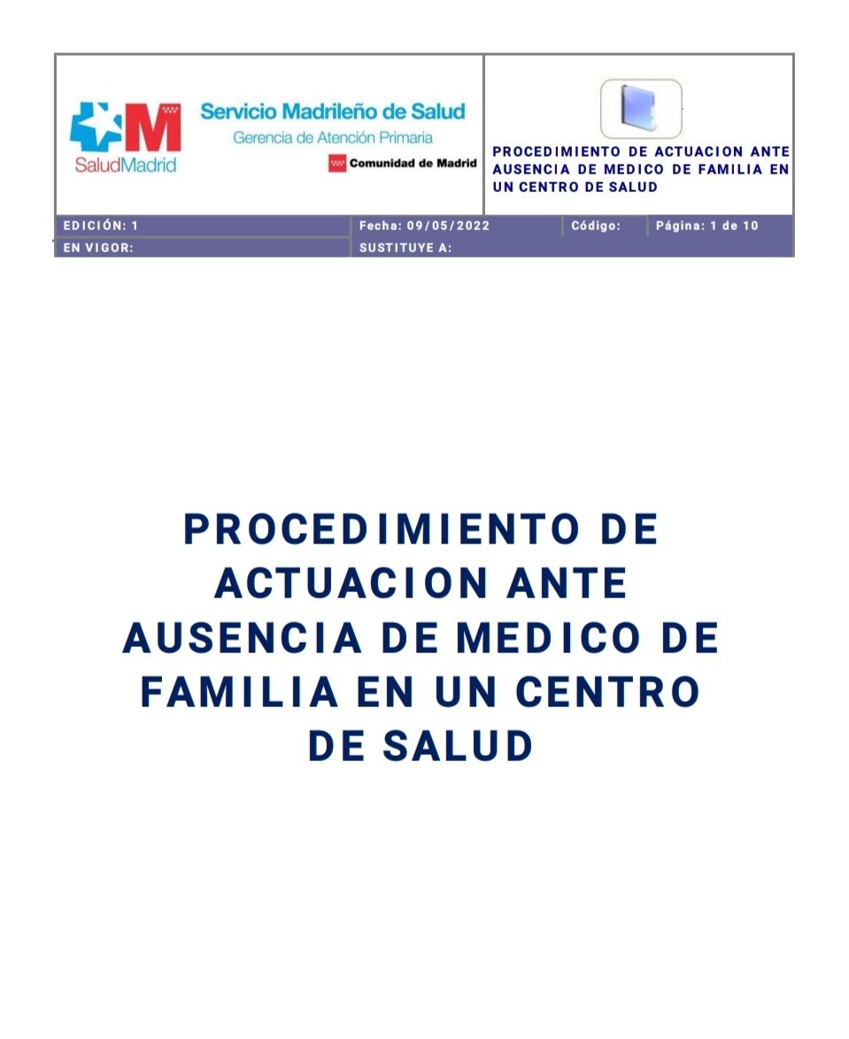 Impresiona que protocolicen lo de la AP sin médicos. 😔