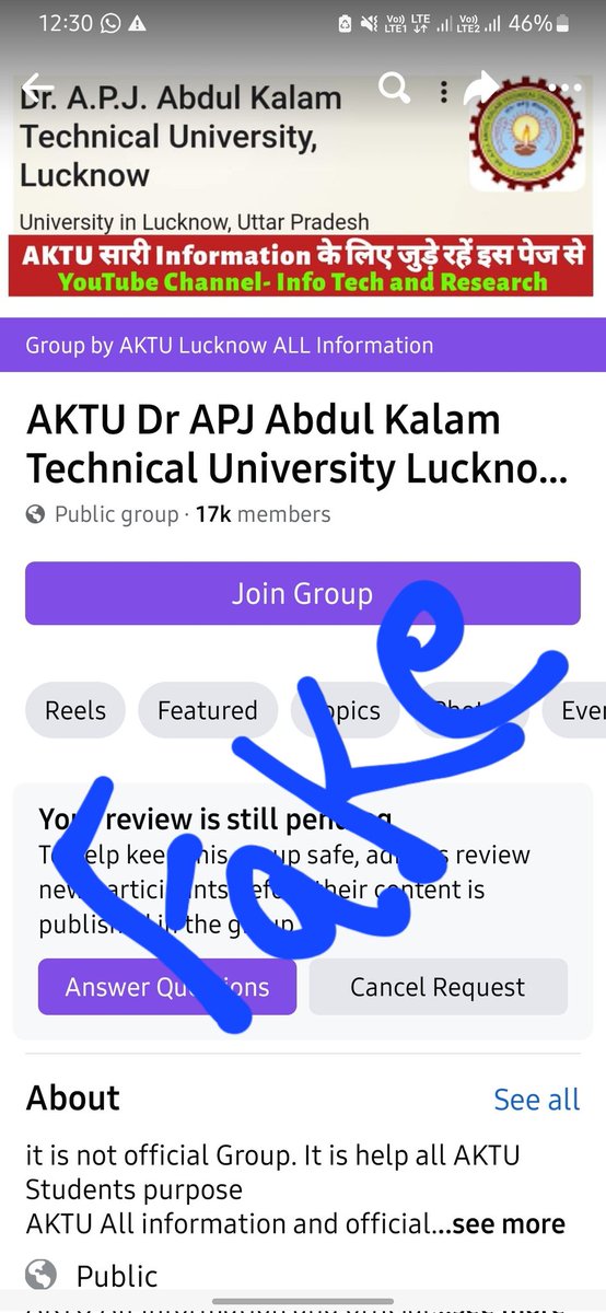 AKTU_Lucknow's tweet photo. समस्त छात्रों से आग्रह है कि वे एकेटीयू में किसी कार्य को कराने की एवज मेंं किसी भी व्यक्ति को किसी प्रकार का धन न दें। विश्वविद्यालय द्वारा निर्धारित घोषित शुल्क केवल विश्वविद्यालय काउंटर पर/ छात्र ईआरपी लॉगिन/विश्वविद्यालय की ऑफिसियल वेबसाइट पर ही जमा होती है। https://t.co/DW1EjdSXQJ